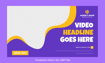 Fully editable Thumbnail for videos and all social platforms Editable Premium Vector, Customizable Thumbnails fully customizable digital agency thumbnail design for web ad