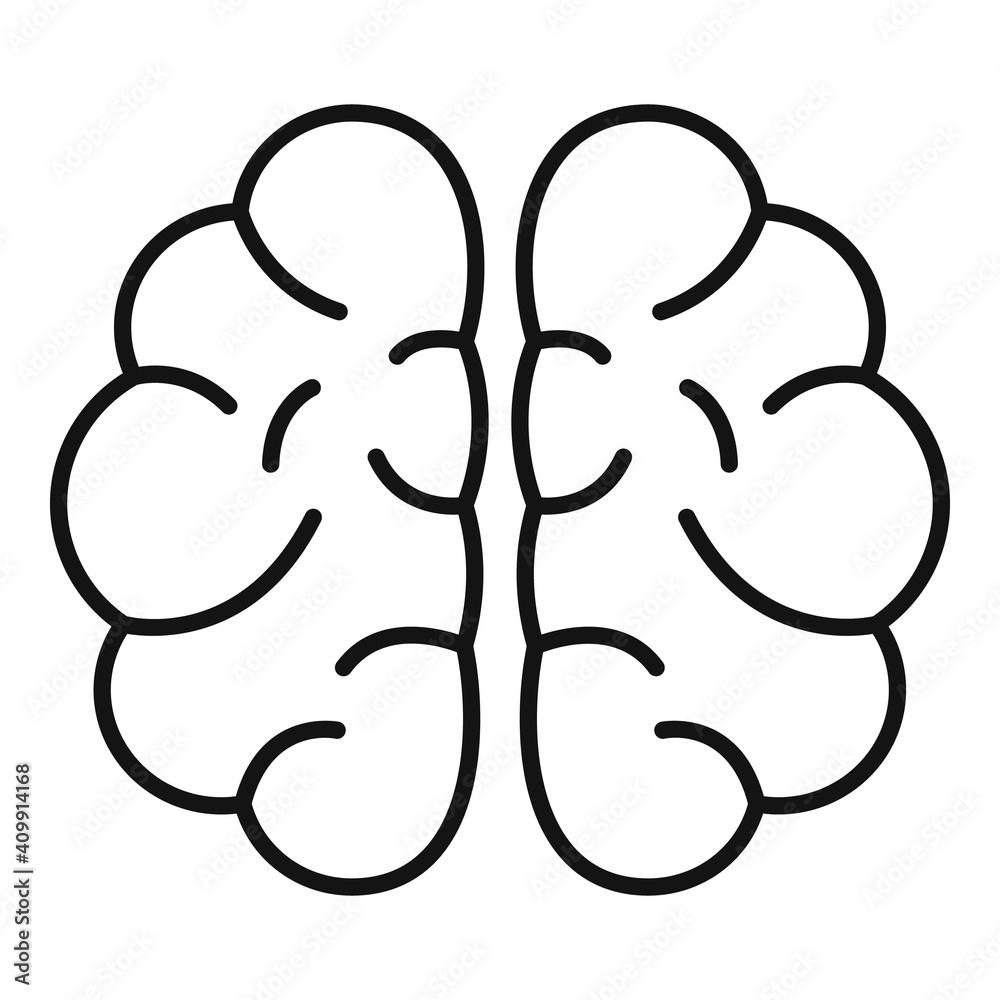 Poster brainstorming icon. outline brainstorming vector icon for web design isolated on white background