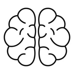 Brainstorming icon. Outline brainstorming vector icon for web design isolated on white background