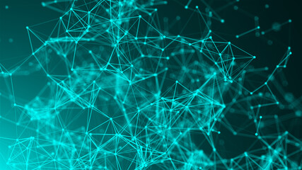 Abstract connection dots. Technology background. Network concept. 3d rendering.
