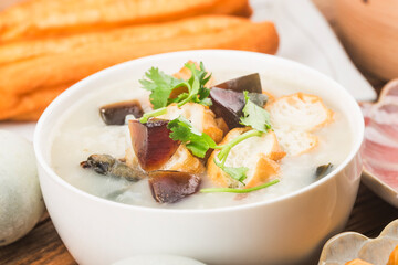 Preserved egg lean meat porridge breakfast