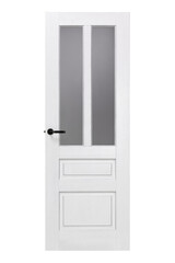 Naklejka premium Modern white wooden door isolated on white background