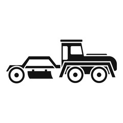 Grader machine tractor icon. Simple illustration of grader machine tractor vector icon for web design isolated on white background