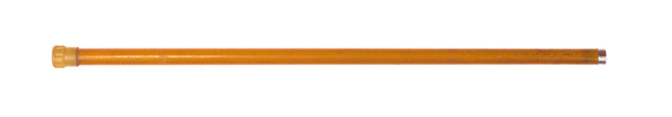 old wood cane isolated on wooden background