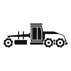 Grader machine vehicle icon. Simple illustration of grader machine vehicle vector icon for web design isolated on white background