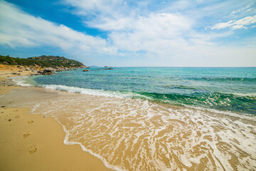 Clouds over Porto Sa Ruxi shore in Sardinia