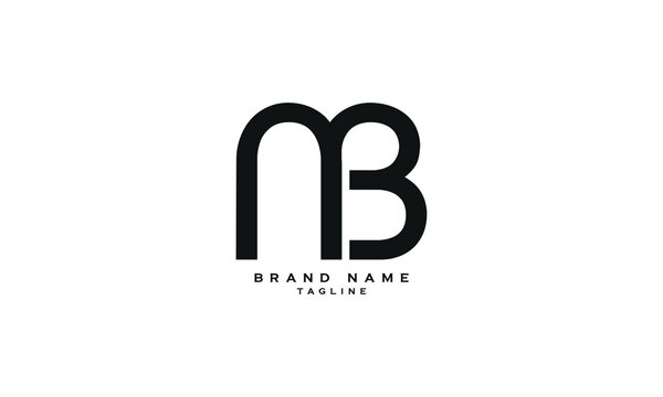 MB, BN, M AND B, Abstract initial monogram letter alphabet logo design