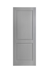 Modern gray wooden door isolated on white background