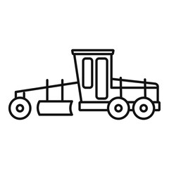Grader machine heavy icon. Outline grader machine heavy vector icon for web design isolated on white background
