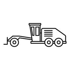 Grader machine scraper icon. Outline grader machine scraper vector icon for web design isolated on white background