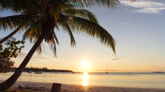 Sunset timelapse at Kuto Beach, Isle of Pines. New Caledonia