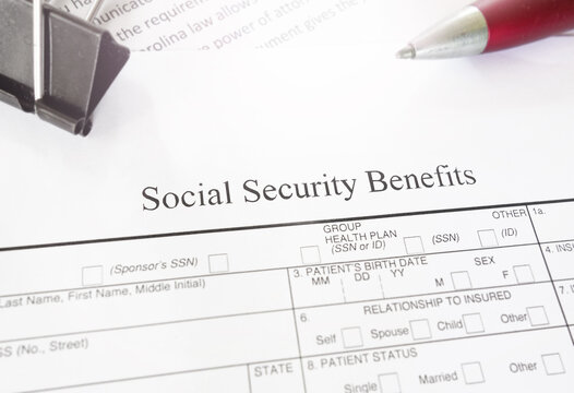 Social Security Benefits application form
