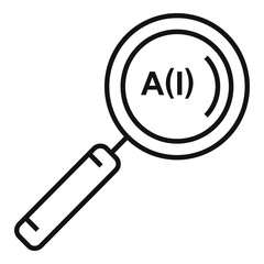 Blood magnifier icon. Outline blood magnifier vector icon for web design isolated on white background