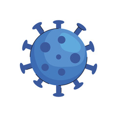 covid19 virus particle isolated icon vector illustration design