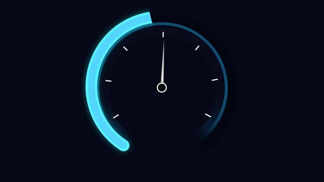 Analogue Speedometer Animation Modern 4K Design.