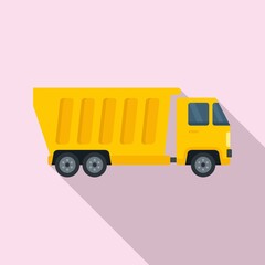 Tipper heavy icon. Flat illustration of tipper heavy vector icon for web design