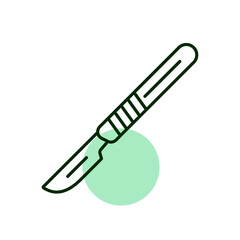 Surgical tools for operations scalpel vector icon