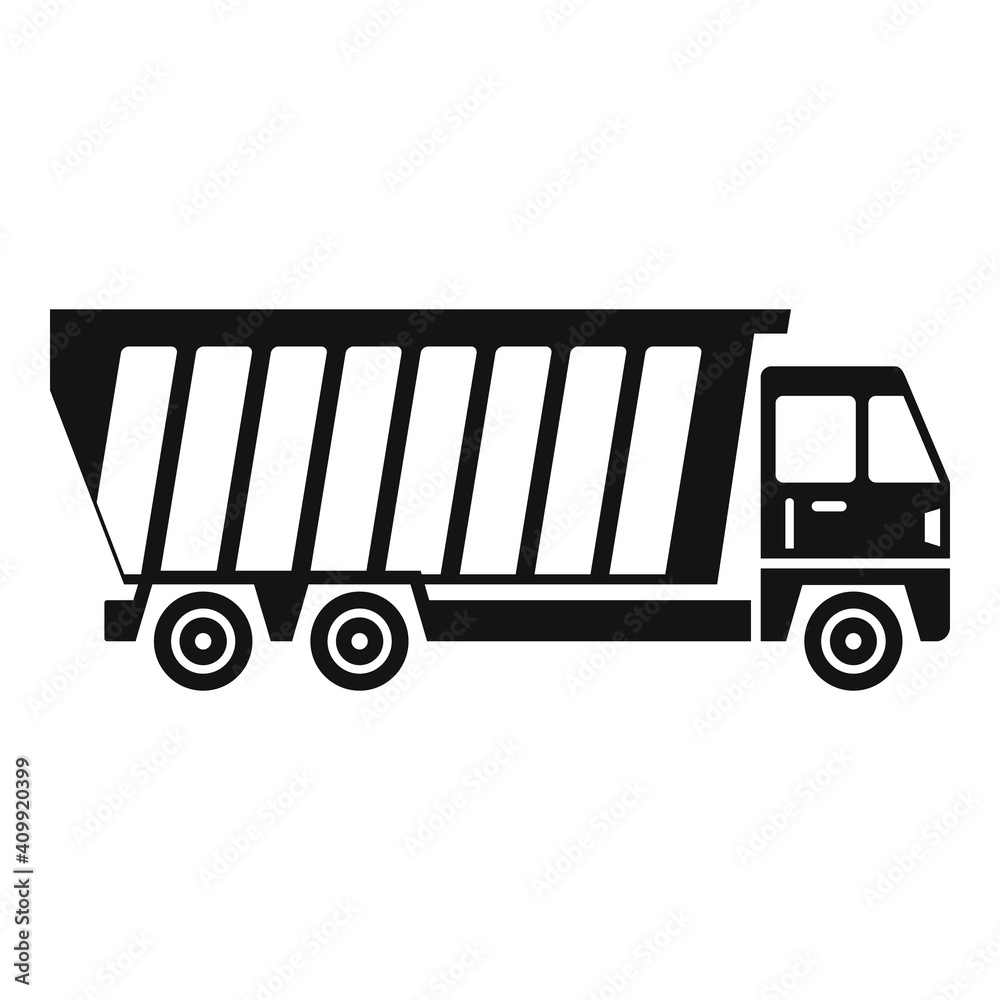 Wall mural Tipper construction icon. Simple illustration of tipper construction vector icon for web design isolated on white background