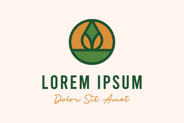 Nature icon logo design vector