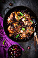 Rosemary Cherry Balsamic Roasted Chicken...style vintage