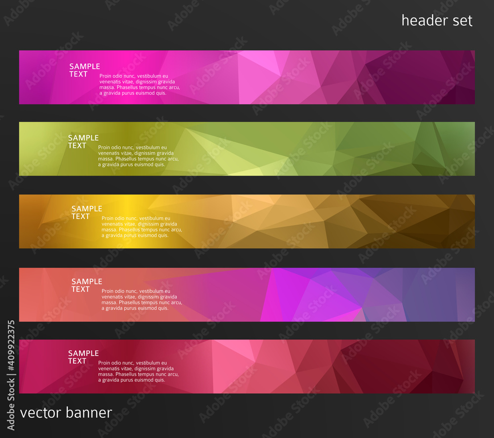 Sticker set design elements business presentation template. vector illustration horizontal web banners backg