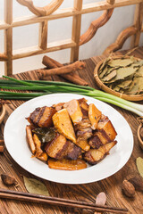Chinese Food: Braised Pork with Bamboo Shoots