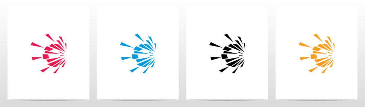 Debris Explosion On Letter Logo Design O