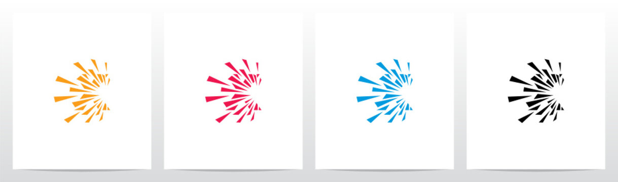 Debris Explosion On Letter Logo Design X