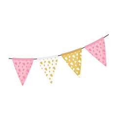 Obraz premium garlands hanging party celebration icon vector illustration design