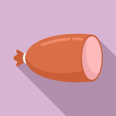 Milk sausage icon. Flat illustration of milk sausage vector icon for web design