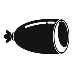 Milk sausage icon. Simple illustration of milk sausage vector icon for web design isolated on white background