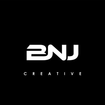 BNJ Letter Initial Logo Design Template Vector Illustration