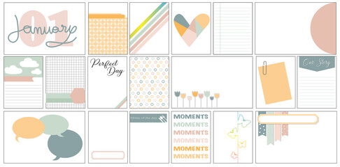 Project life set of cards scrapbooking English - 409927392