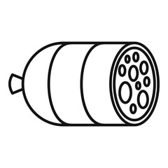 Sausage frankfurter icon. Outline sausage frankfurter vector icon for web design isolated on white background