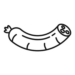 Bratwurst sausage icon. Outline bratwurst sausage vector icon for web design isolated on white background
