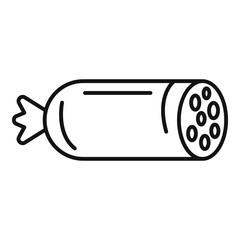 German sausage icon. Outline german sausage vector icon for web design isolated on white background