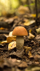 Harvesting forest mushrooms from ecologically clean places