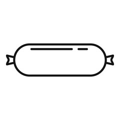 Fototapeta na wymiar Fresh sausage icon. Outline fresh sausage vector icon for web design isolated on white background