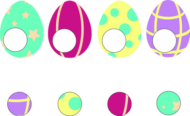 Fototapeta premium assignment for children on the theme of Easter, find a part