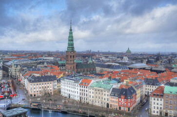 Naklejka na ściany i meble Denmark Copenhagen View to City Centre
