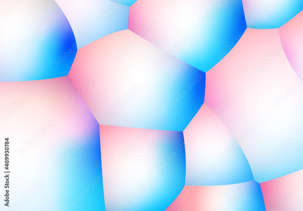 Poster Abstract background with pearlescent soft bubbles balls