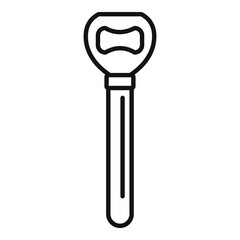 Bartender bottle-opener icon. Outline bartender bottle-opener vector icon for web design isolated on white background
