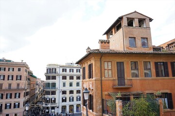 Landscape from Piazza di Spagna (Spanish Steps and square) in Rome, Italy - スペイン広場 ローマ イタリア