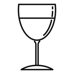 Drink wine glass icon. Outline drink wine glass vector icon for web design isolated on white background