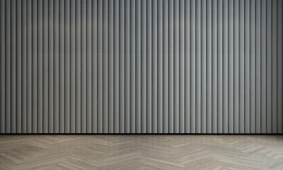 The mock up room interior design of modern cozy empty living room and empty tile wall pattern background, 3d rendering