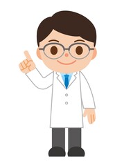 医師 男性 指差し