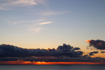 sunset over the sea