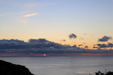 sunset over the lake