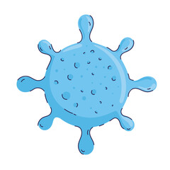 covid19 virus particle isolated icon vector illustration design