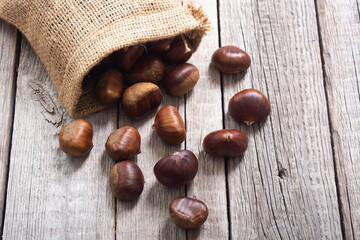 Autumn food chestnut